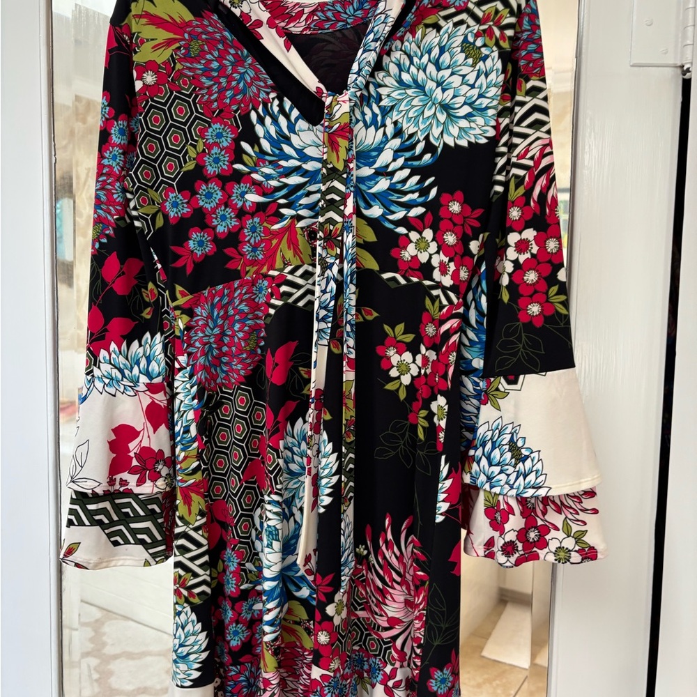 Hale Bob Multicolor Floral Dress